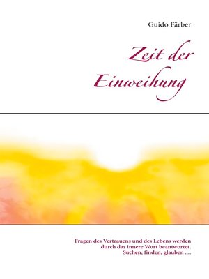 cover image of Zeit der Einweihung